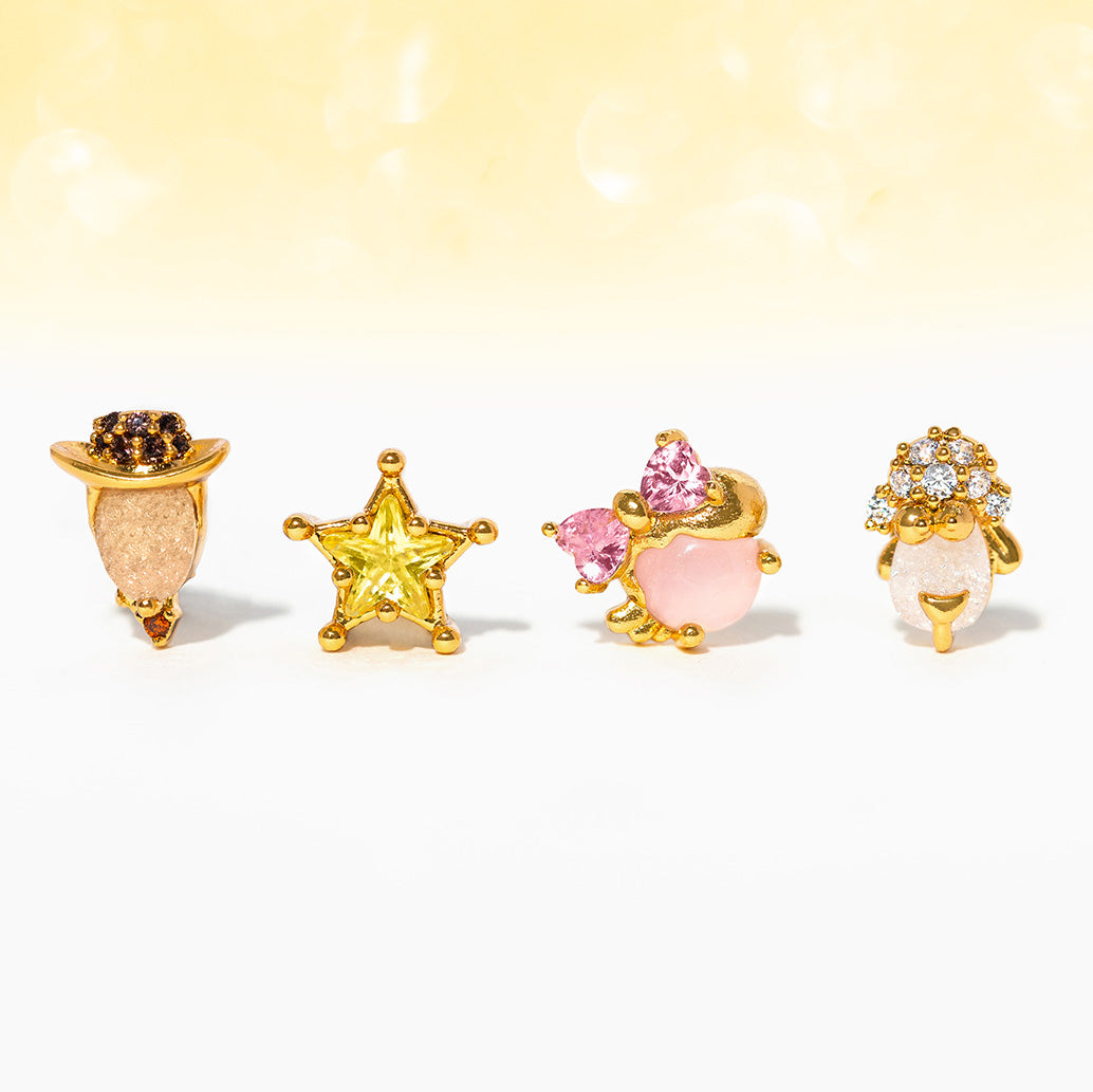 Pixar Toy Story Woody & Bo Peep Earring Set