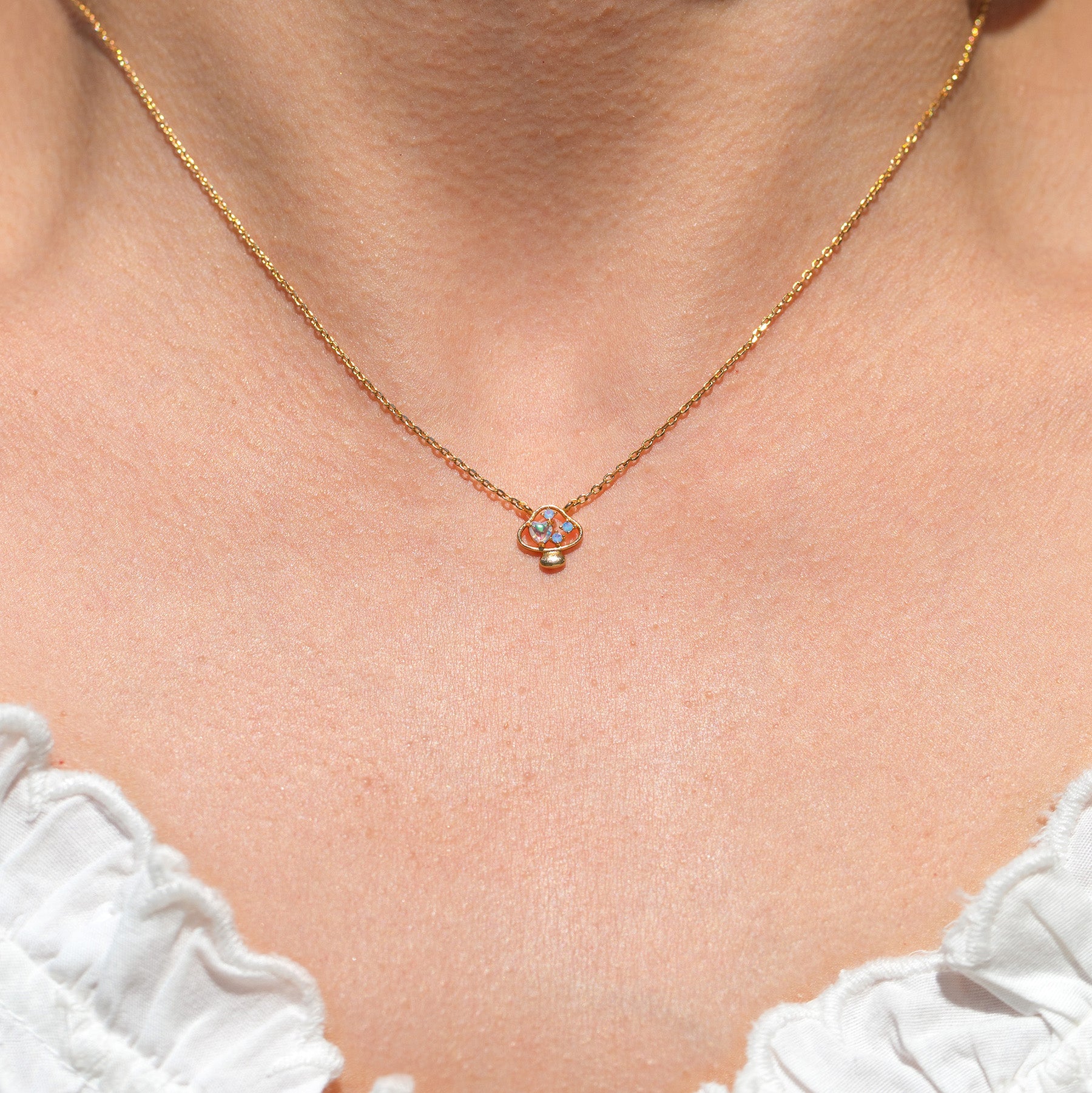 Blue Shroom Necklace