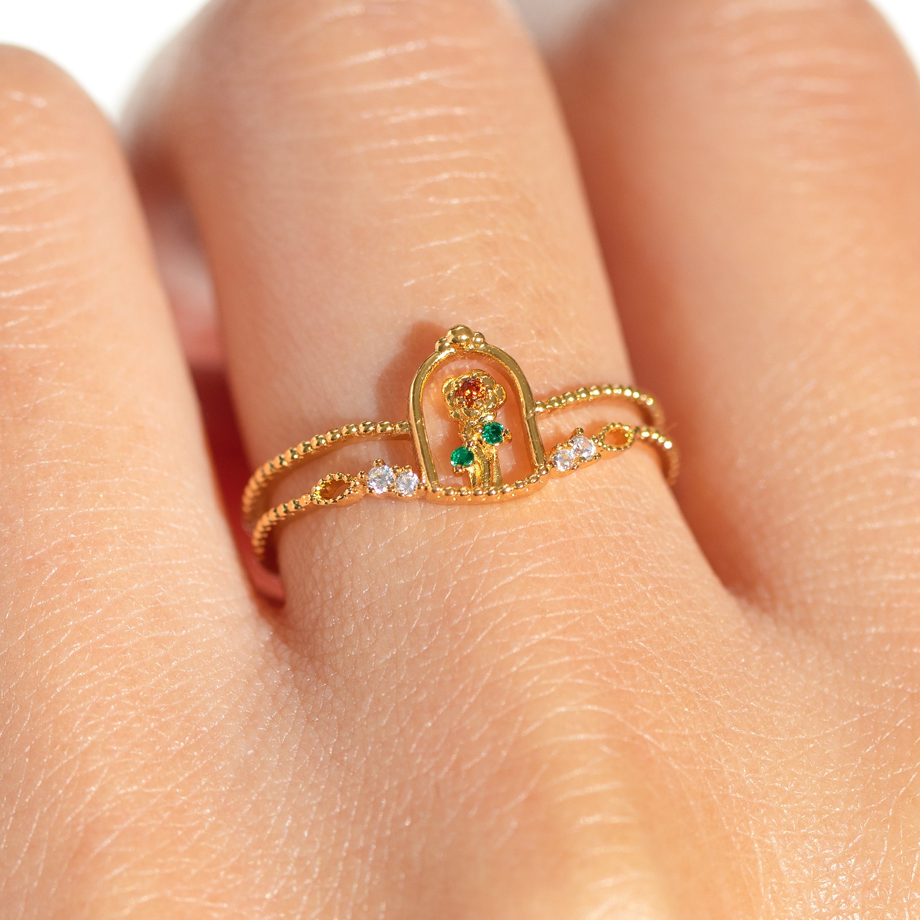 Disney Beauty & The Beast Enchanted Rose Ring